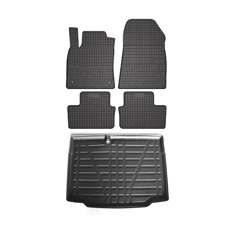 Kit Tapis de sol et coffre pour Renault Clio 2019-2024 HB TPE Noir