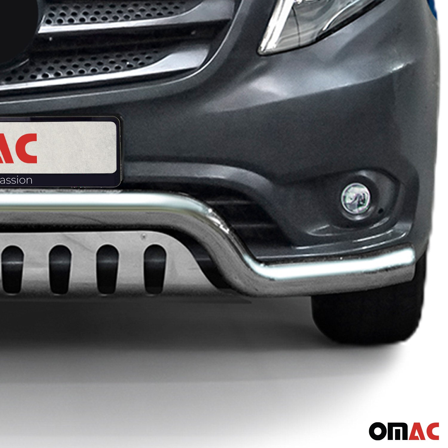 Pare-Buffle Avant Pour Mercedes Vito 2014-2026 Acier Inoxydable Argent