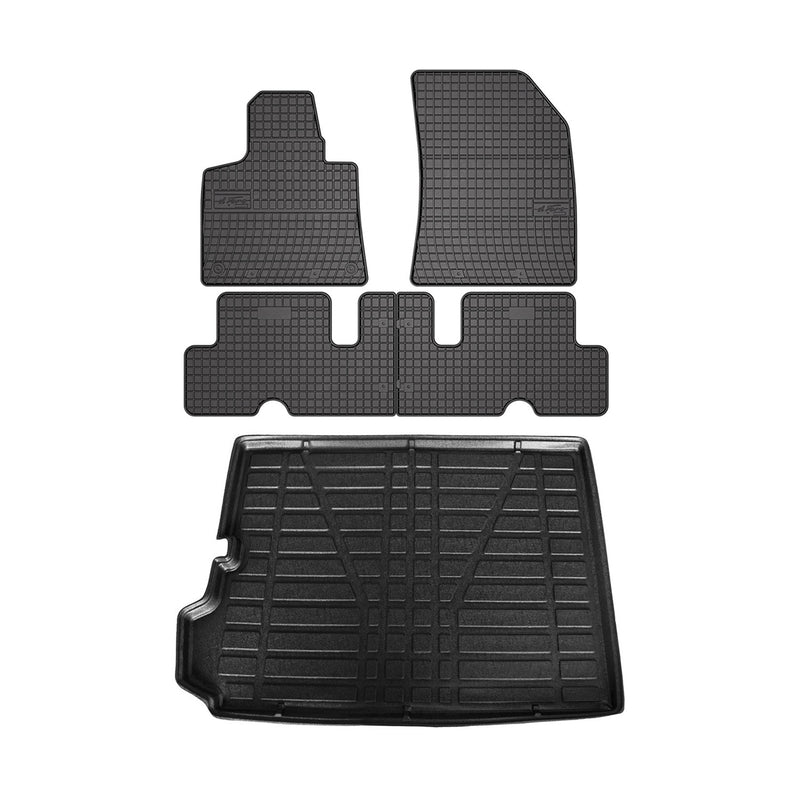 Kit Tapis de sol et coffre pour Citroen C4 Grand Picasso 2013-2024 TPE Noir