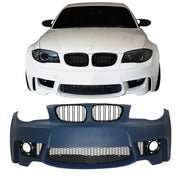 JOM Pare-chocs avant pour BMW Series 1 E81/E82/E87/E88 2004-2013 Plastique Noir
