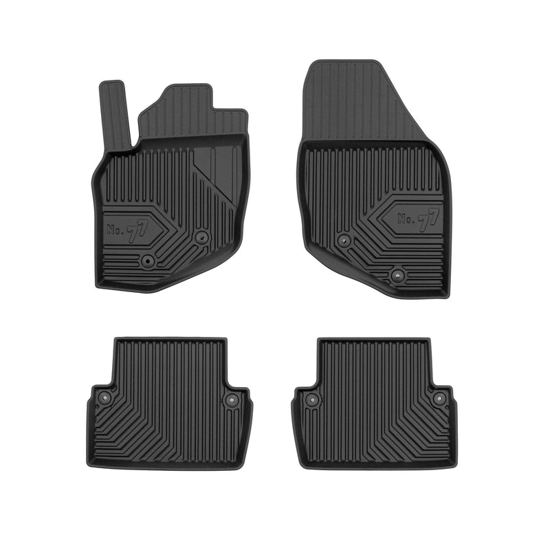 Tapis de Sol de Voiture pour Volvo XC70 I 2000-2007 TPE Antidérapant Noir 4Pcs