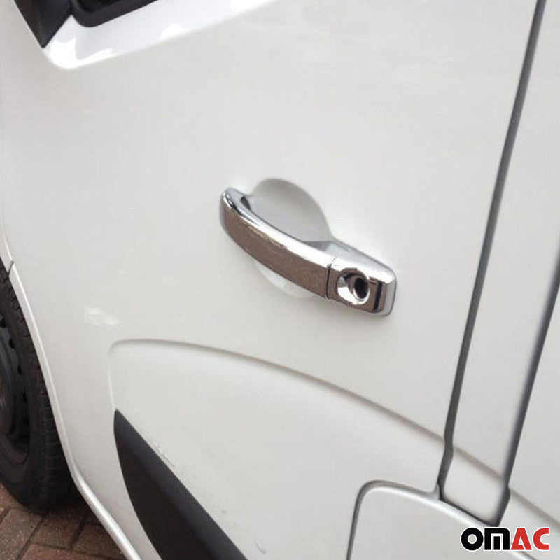 Couverture de poignée de porte pour Opel Vivaro 2014-2019 en Acier chromé