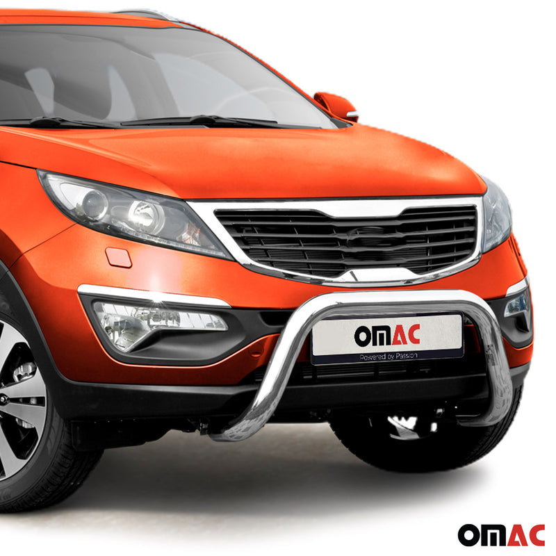 Pare-Buffle Avant Pour Kia Sportage 2010-2015 Acier Inoxydable Argent