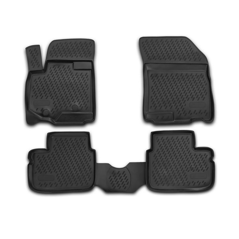 OMAC Tapis de sol pour Volkswagen ID.4 2020-2024 sur mesure en caoutchouc Noir