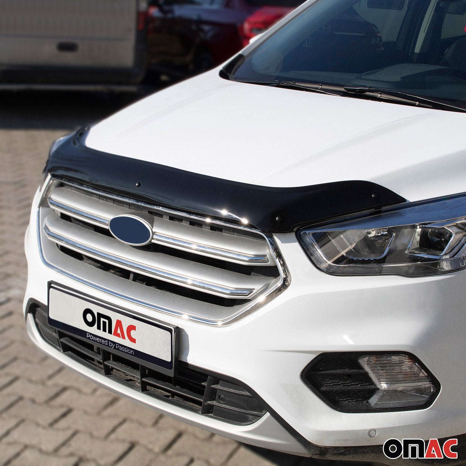 Deflecteurs d'air capot de voiture pour Ford Kuga II 2017-2019 FL Acrylique Noir