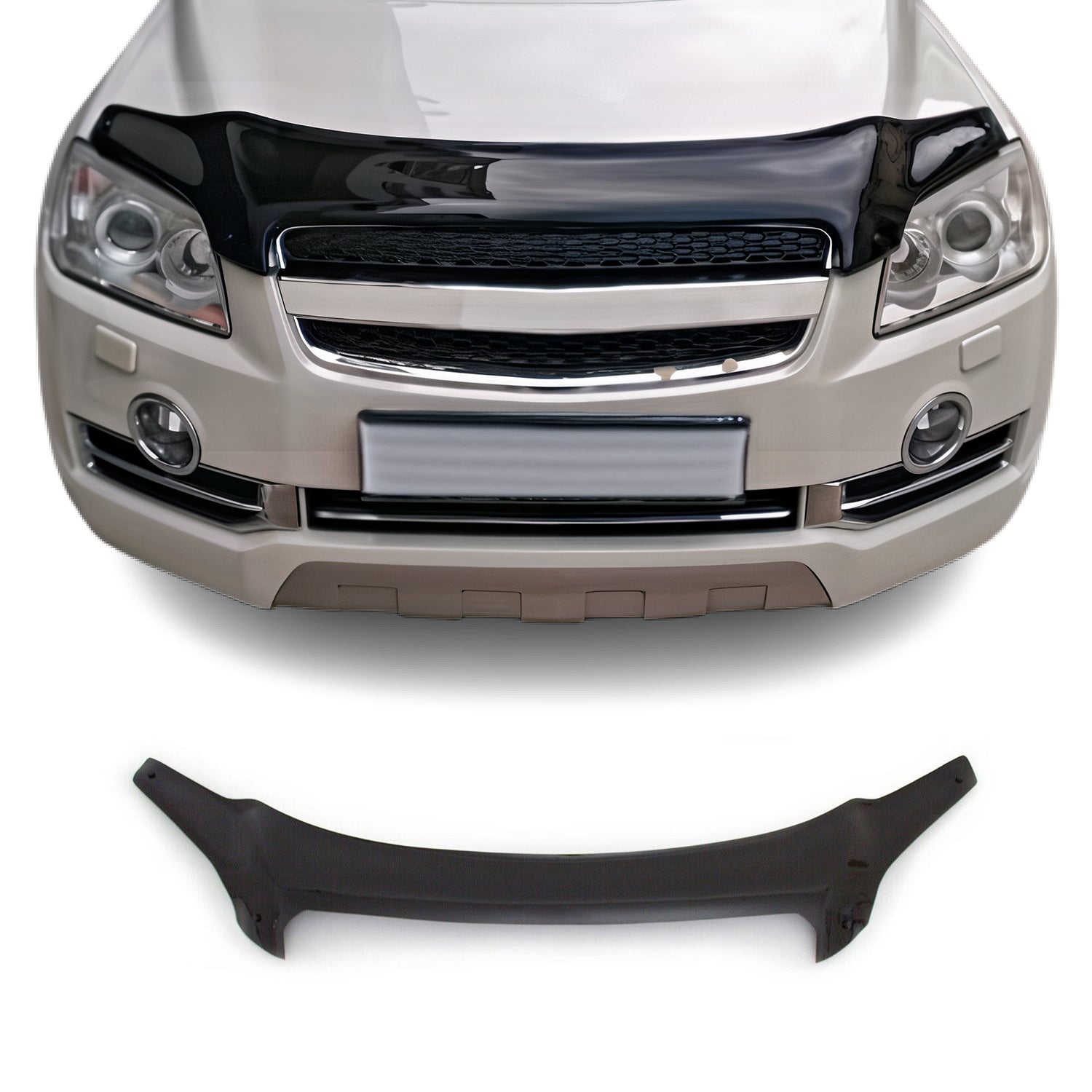 Deflecteurs d'air capot de voiture pour Chevrolet Captiva SUV 2006-2011 Noir
