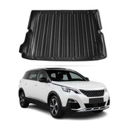 Tapis de Coffre pour Peugeot 5008 II 2017-2024 en TPE Noir