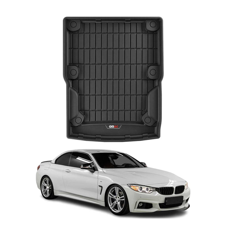OMAC Tapis de coffre caoutchouc pour BMW Série 4 F33 Cabriolet 2013-2020 Noir