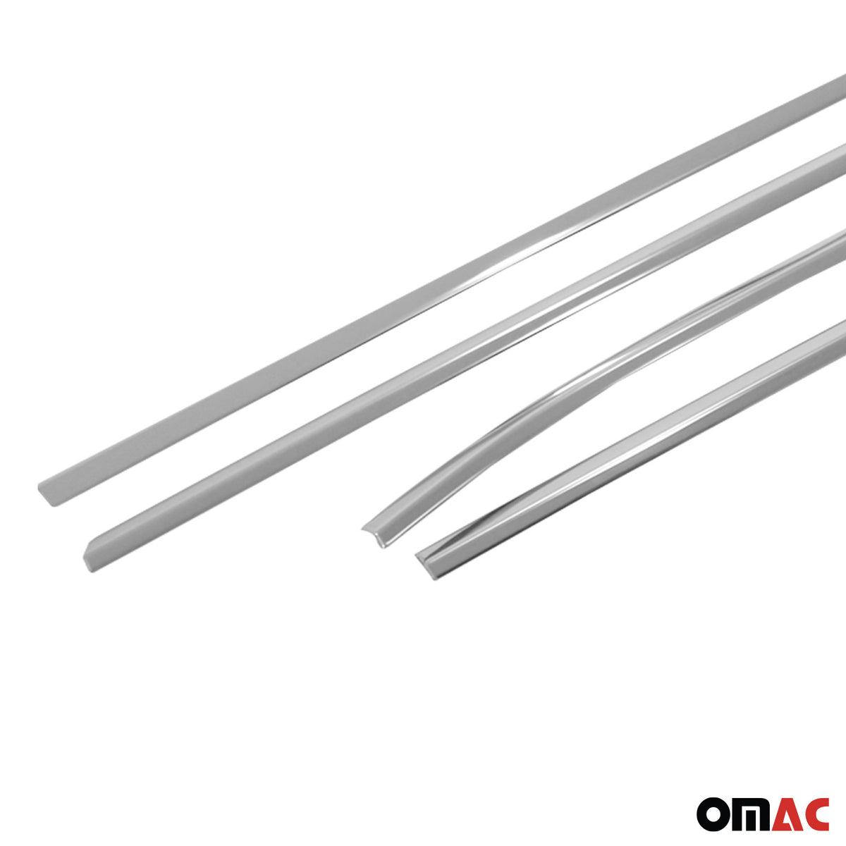 Baguettes pour contour Latérales pour Renault Captur 2 2019-2026 Inox Chromé 8x