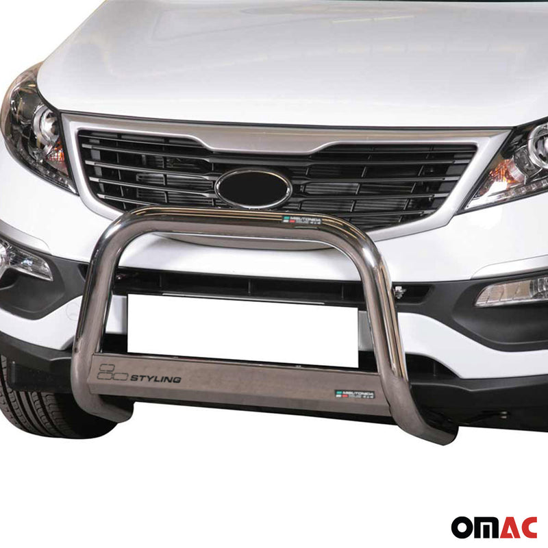 Pare-buffle Avant pour Kia Sportage 2010-2015 63 mm en Acier Gris