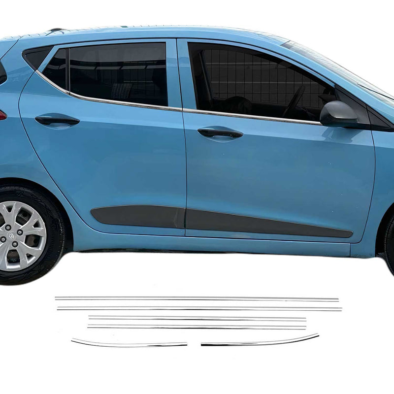 Garniture De Fenétre pour Hyundai i10 2011-2013 en acier inox chrome