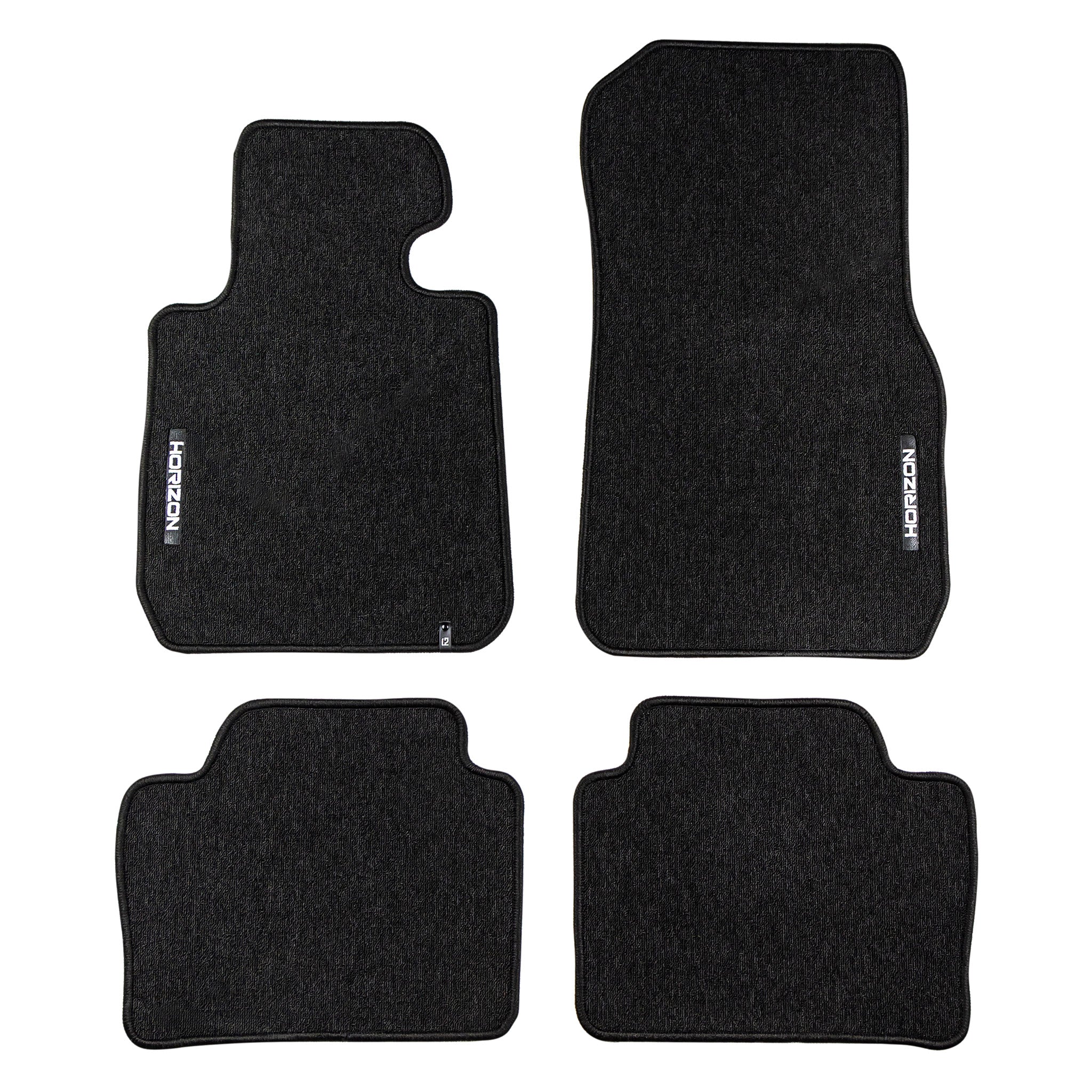 Tapis de Sol de Voiture pour BMW Série 3 F30 2011-2018 Velours Durable Noir 4Pcs
