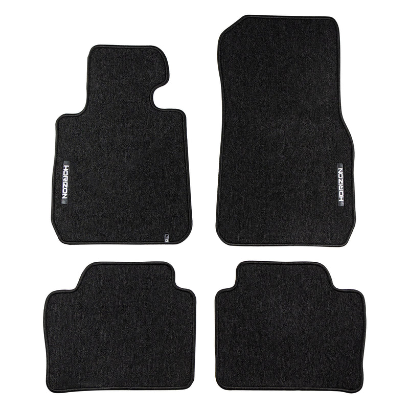 Tapis de Sol de Voiture pour BMW Série 3 F30 2011-2018 Velours Durable Noir 4Pcs