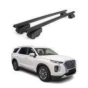 Barres de toit Transversales pour Hyundai Palisade 2020-2025 Aluminium Noir
