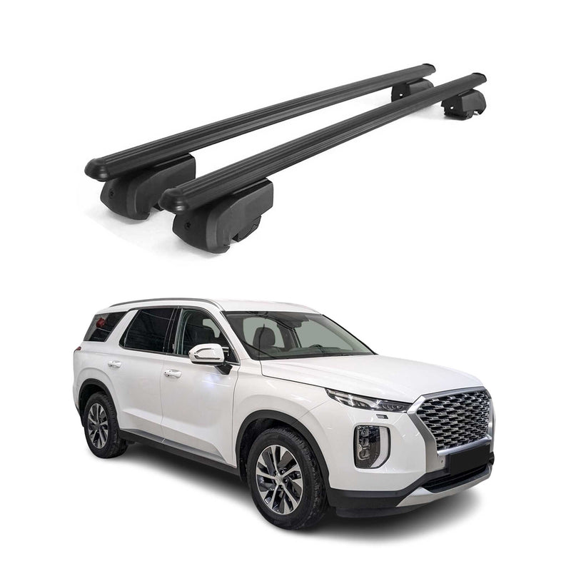Barres de toit Transversales pour Hyundai Palisade 2020-2024 Aluminium Noir