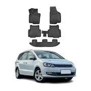 Tapis de sol pour Seat Alhambra II 2015-2020 Facelift Noir 5Pcs