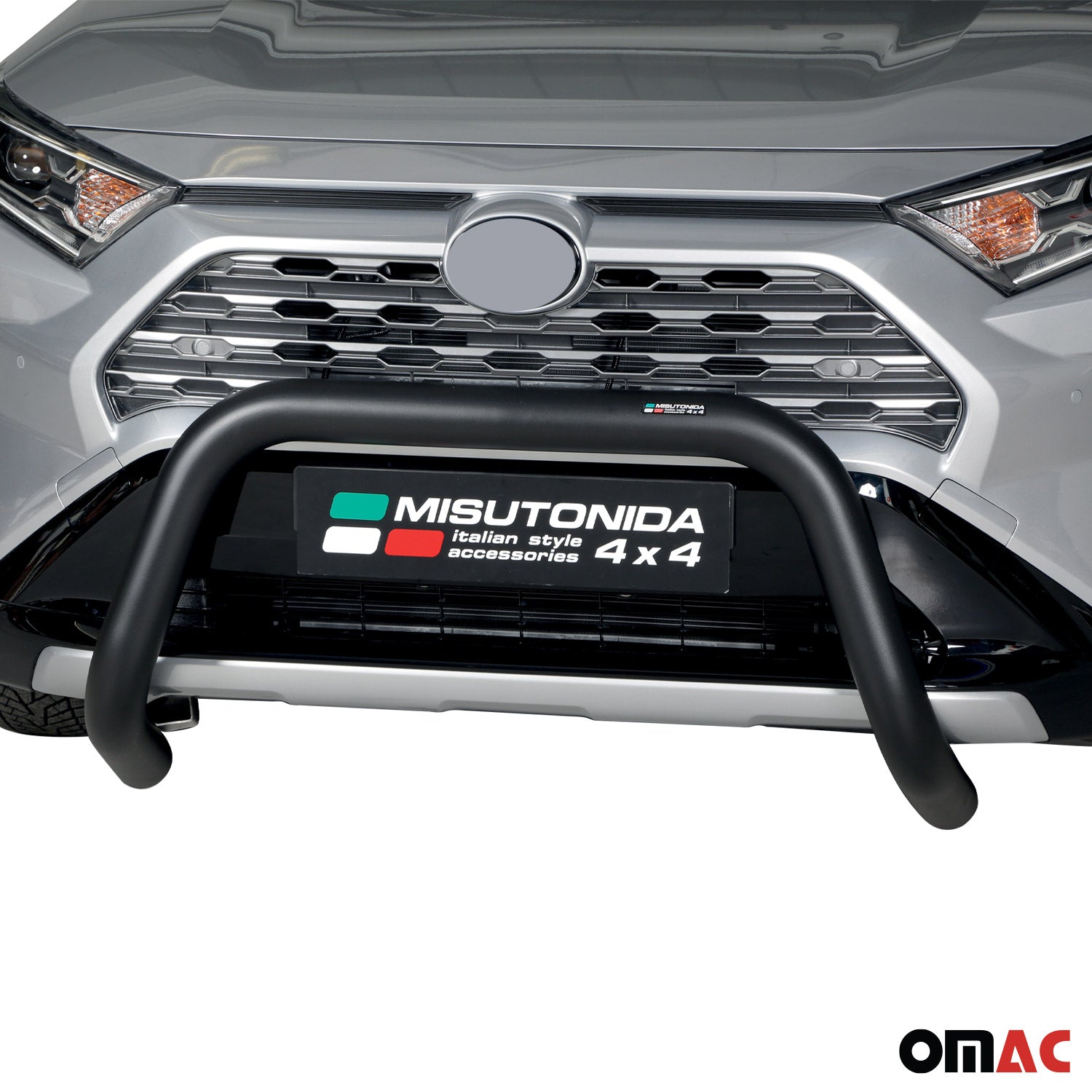 Pare-buffle Avant pour Toyota RAV4 XA50 2019-2025 Hybride 76 mm en Acier Noir