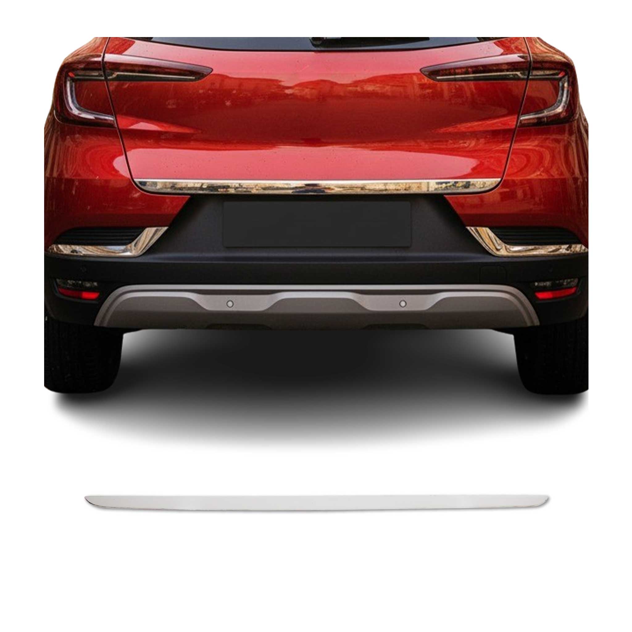 Baguettes de garniture arrière pour Renault Captur 2019-2026 Silver