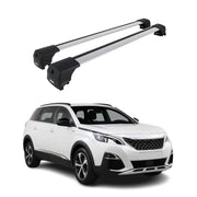 Barres De Toit Transversales pour Peugeot 5008 2017-2024 Aluminium 2Pcs Gris ABE