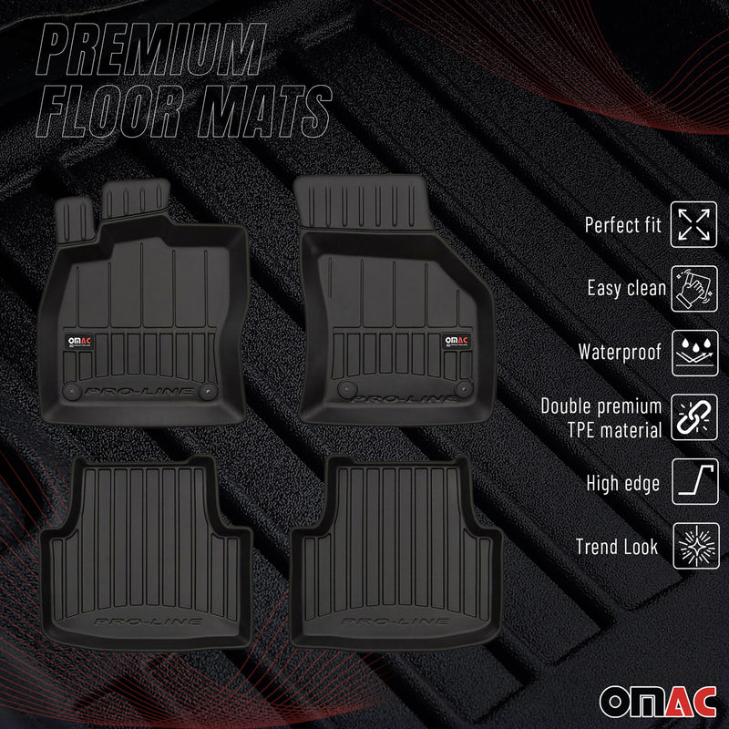 Tapis de Sol pour Seat Leon 2020-2022 Caoutchouc TPE Noir