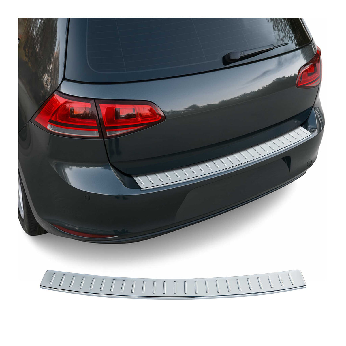 Protection de Pare-Chocs Arrière pour VW Golf Sportsvan mk7 2012-2019 Inox polie