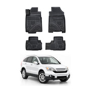 Tapis de sol pour Honda CR-V III 2007-2012 Noir 3D en Caoutchouc TPE 4Pcs