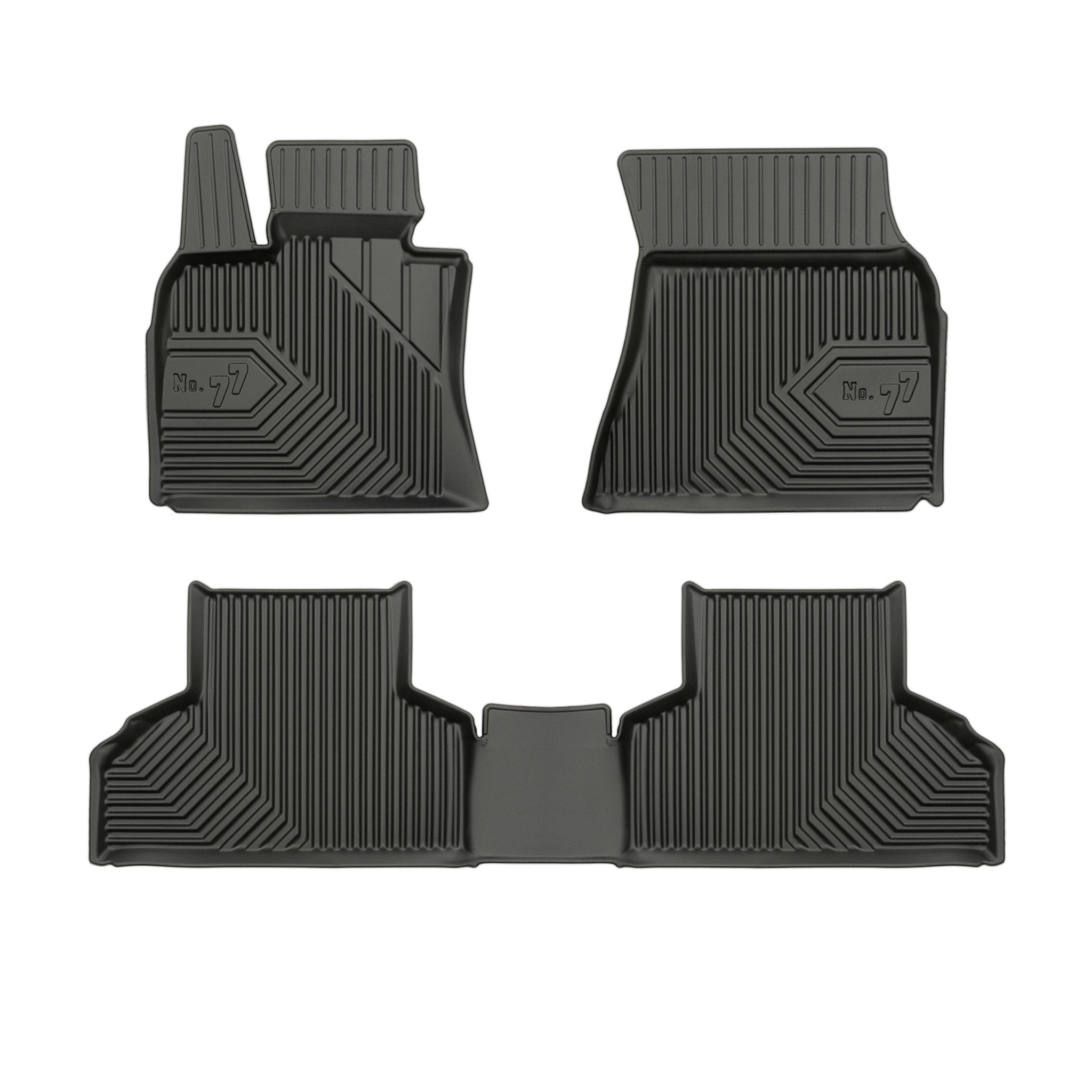 Tapis de Sol de Voiture pour BMW X5 F15 2013-2018 TPE Antidérapant Noir 3Pcs