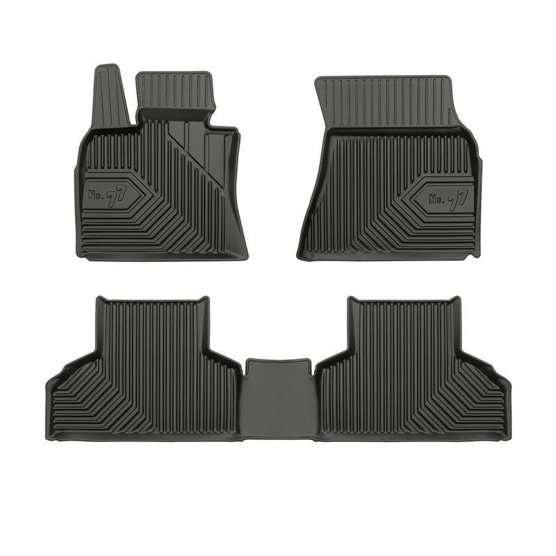 Tapis de Sol de Voiture pour BMW X5 F15 2013-2018 TPE Antidérapant Noir 3Pcs