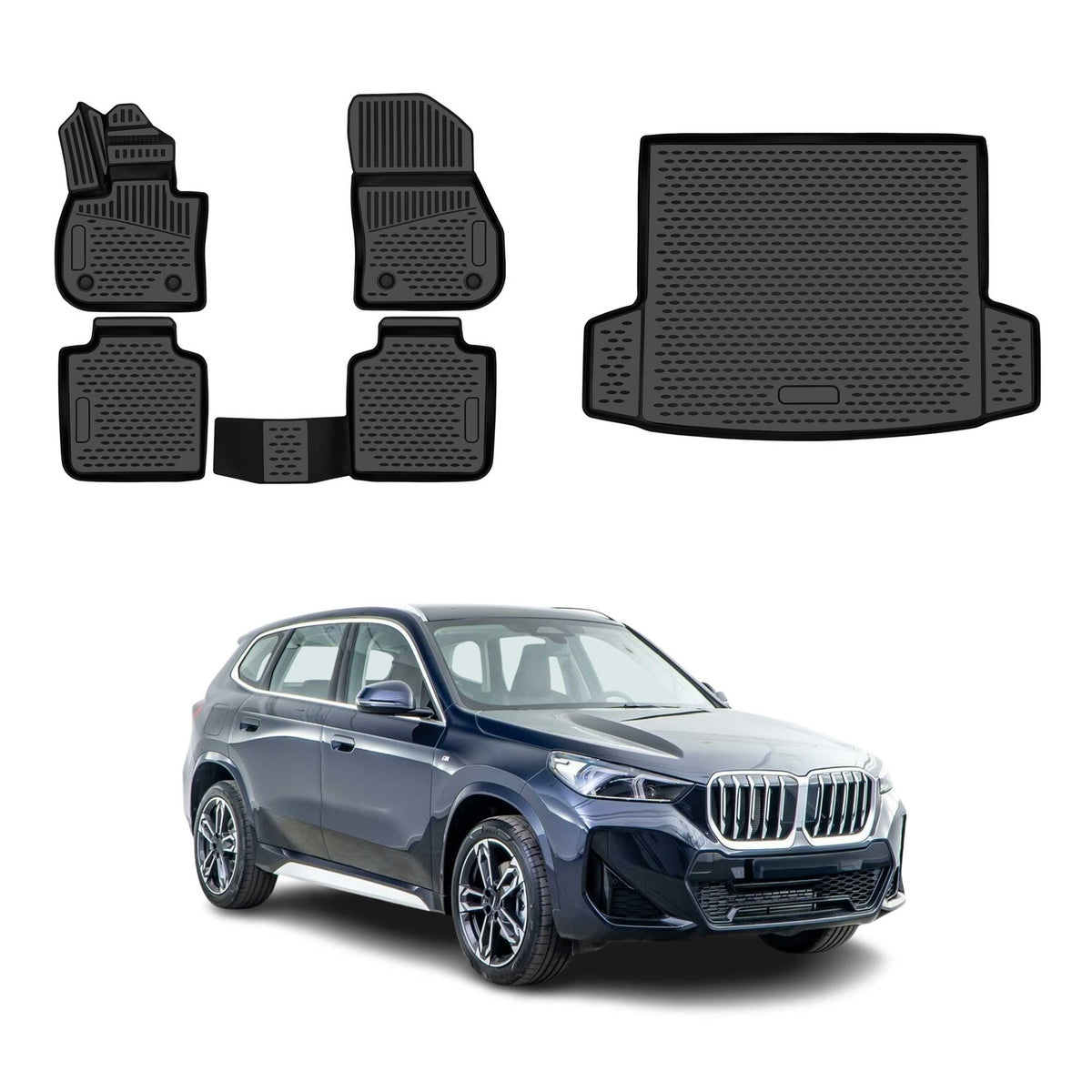 OMAC Kit Tapis de Sol et Coffre pour BMW X1 U11 2022-2026 Supérieur