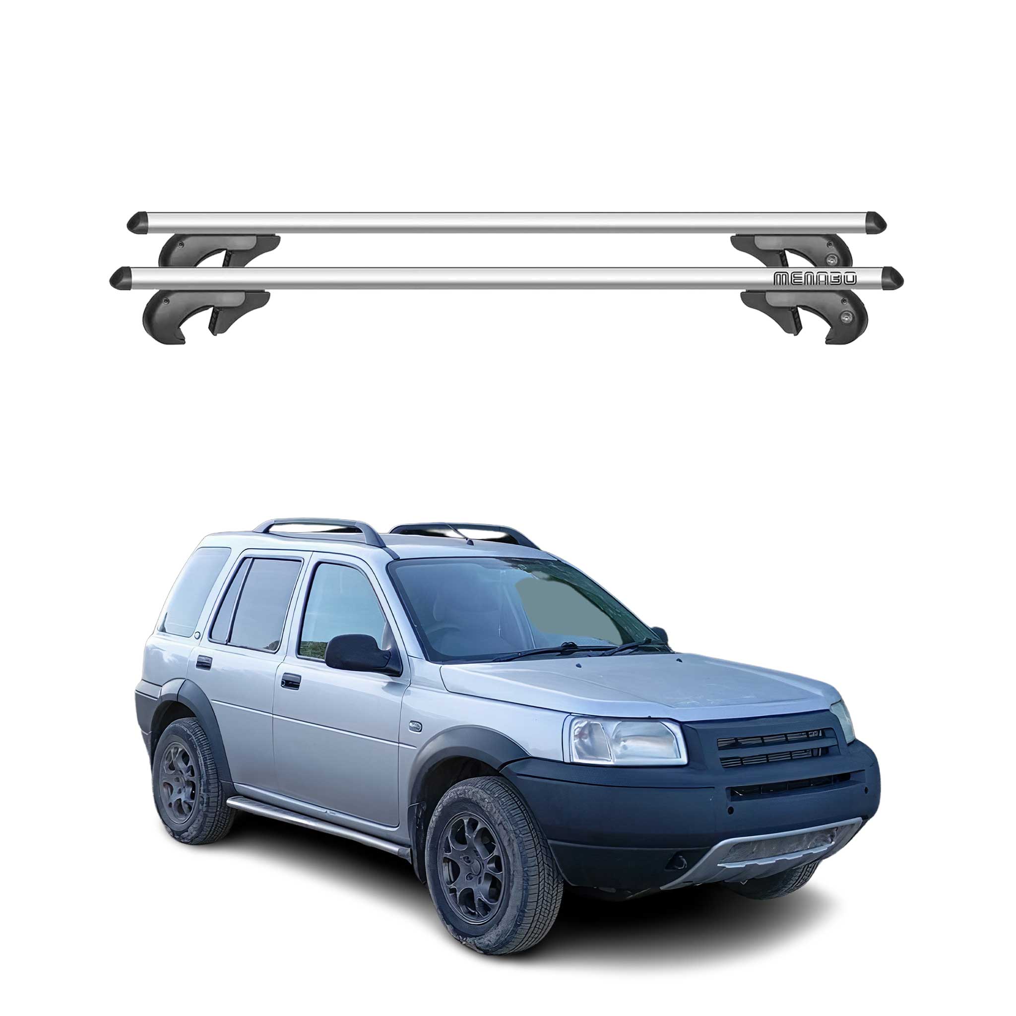 Barres de toit pour Land Rover Freelander L314 1996-2006 90kg Alu Gris