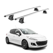 Barres de toit transversales Alu pour Peugeot 207 2006-2015 TÜV 75 kg Gris 2Pcs