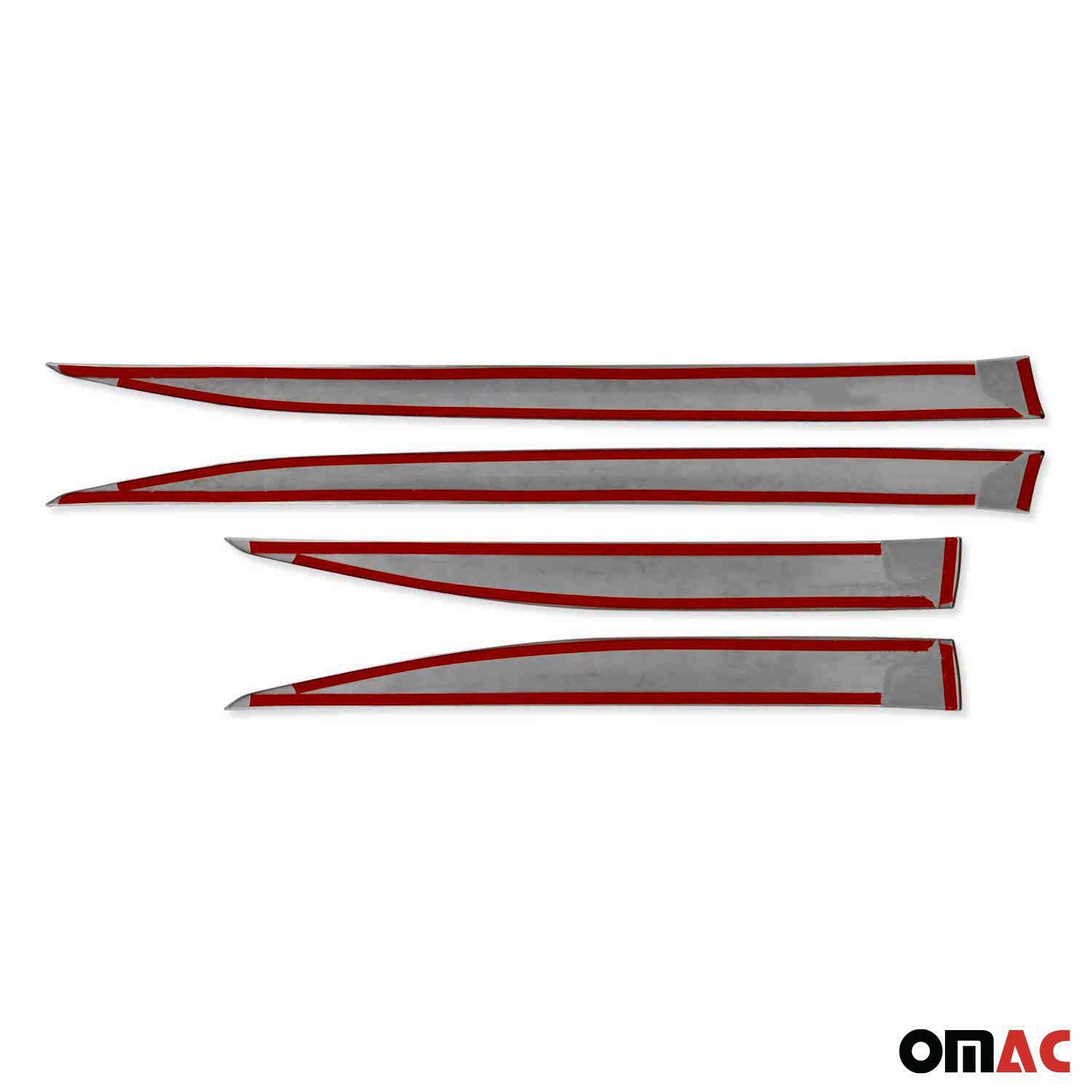 Garniture Baguette de porte latérale pour Peugeot 2008 2019-2026 inox Foncé 4Pcs