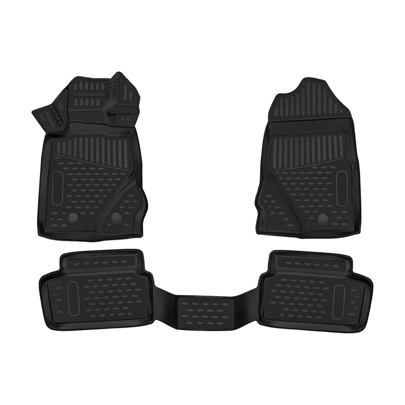 Tapis de sol pour Ford Bronco VI 2022-2024 2Portes caoutchouc Noir 3Pcs