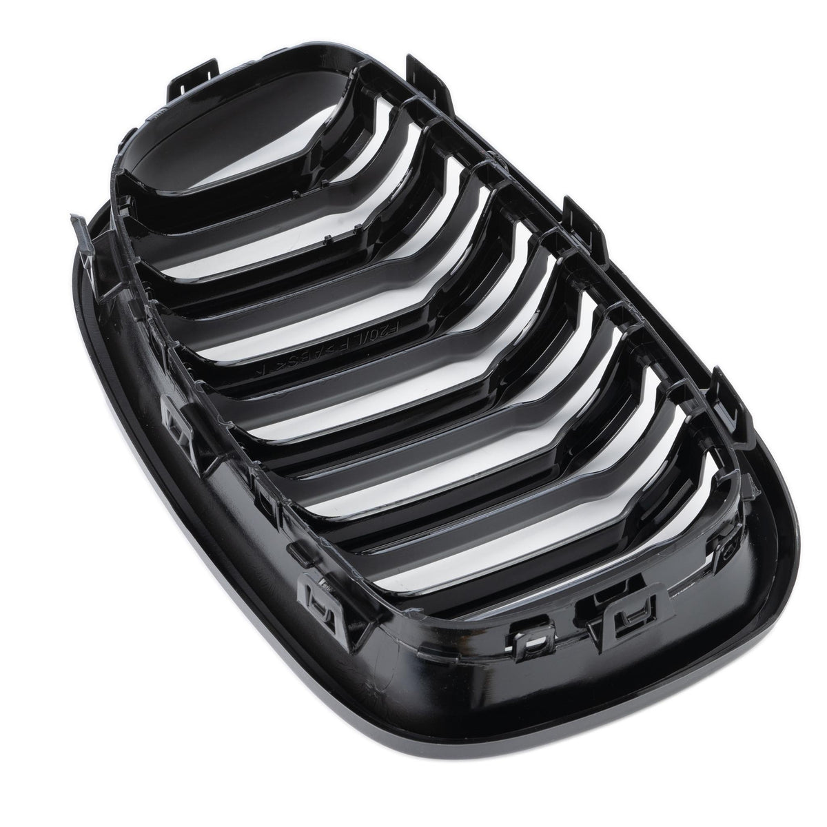 JOM Calandre pour BMW (F20/F21) 2011-2015 Doppelrippe Noir ABS Noir Brillant