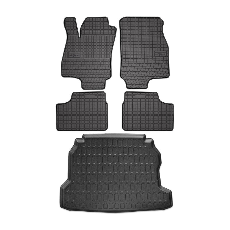 Kit Tapis de sol et coffre pour Opel Astra G 1998-2005 HB TPE Noir