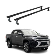Barres de toit longitudinales pour VW Amarok mk2 2023-2026 Alu Noir 2x