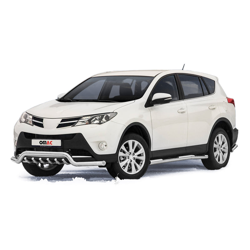 Pare-Buffle Avant Pour Toyota RAV4 2013-2015 Acier Inox Argent