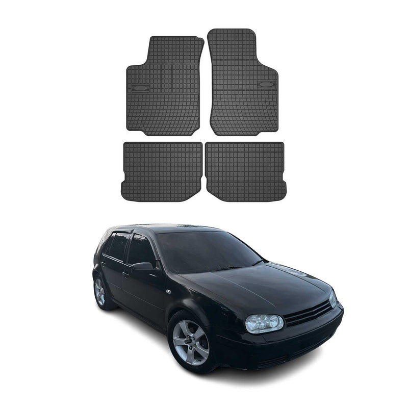 Tapis de Sol pour VW Golf 1997-2006 Caoutchouc Noir