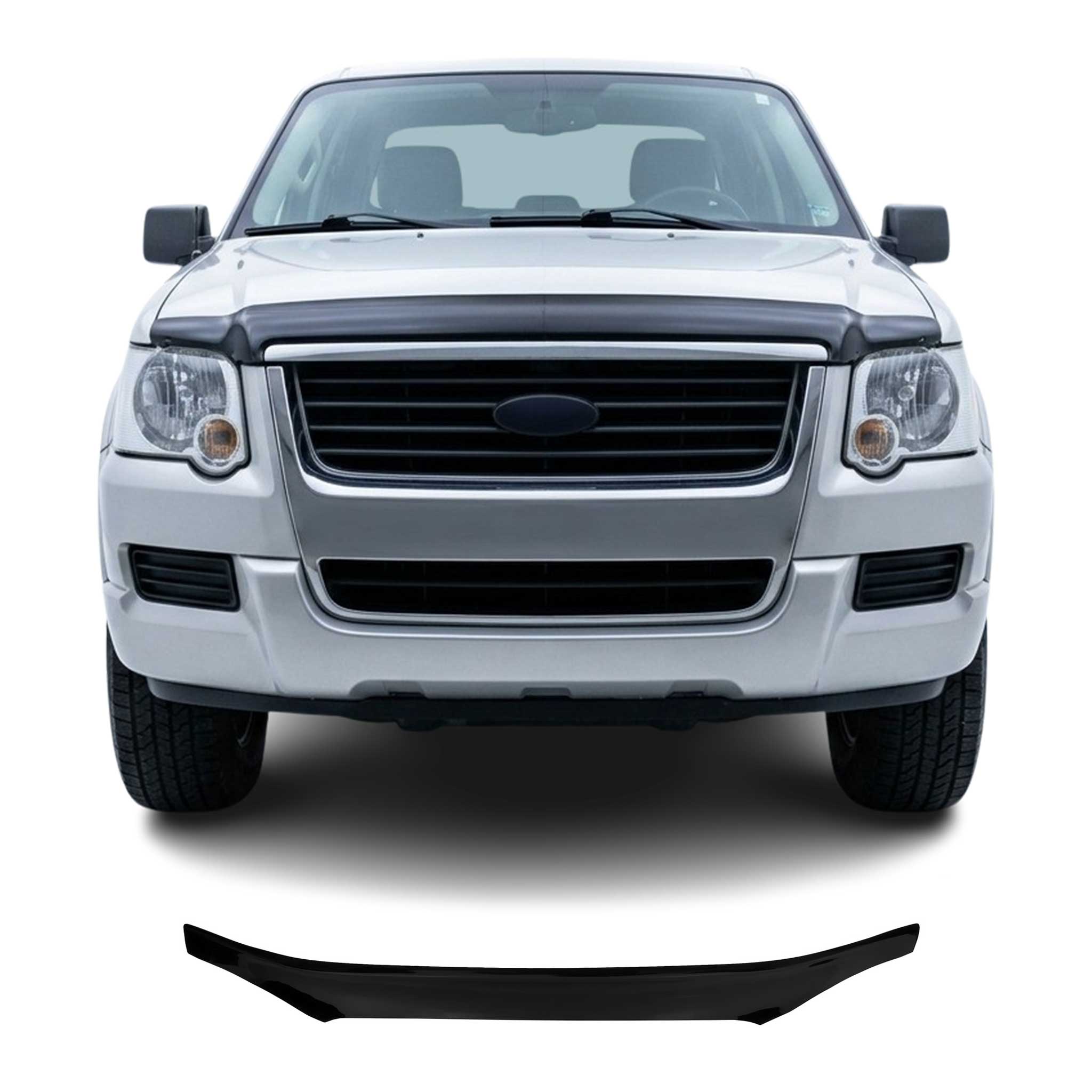 Deflecteurs d'air capot de voiture pour Ford Ranger 2005-2009 Acrylique Noir