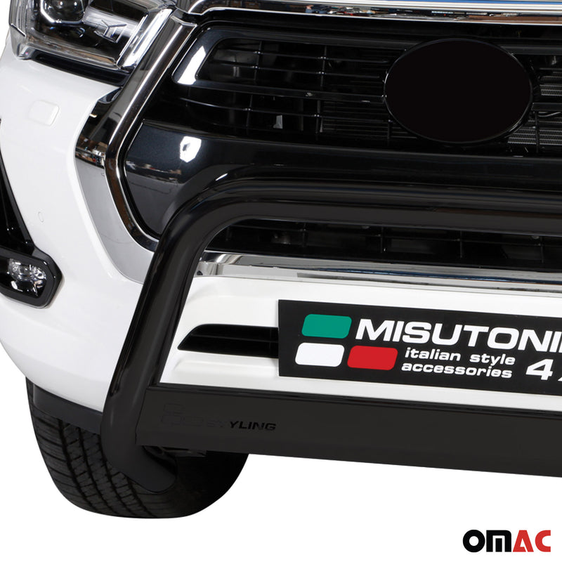 Pare-buffle Avant pour Toyota Hilux 2021-2025 63mm en Acier Inoxydable Noir