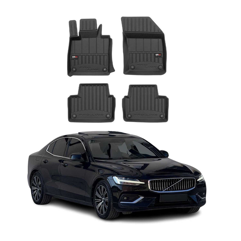 OMAC Tapis de sol en caoutchouc pour Volvo V60 S60 2018-2024 Noir Premium