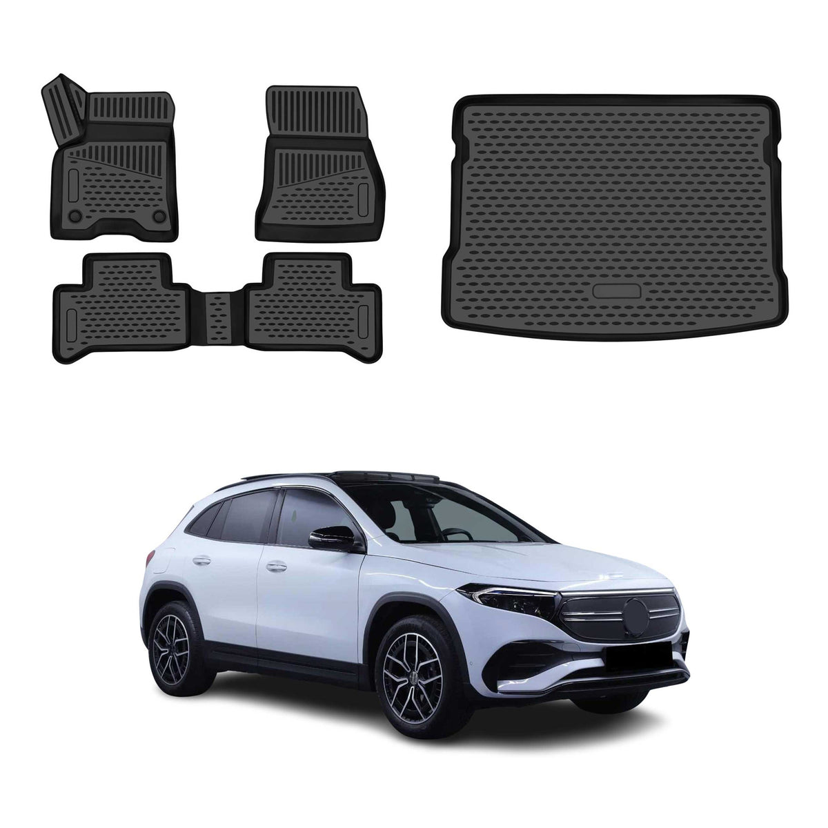OMAC Kit Tapis de Sol et Coffre pour Mercedes EQA H243 2022-2026