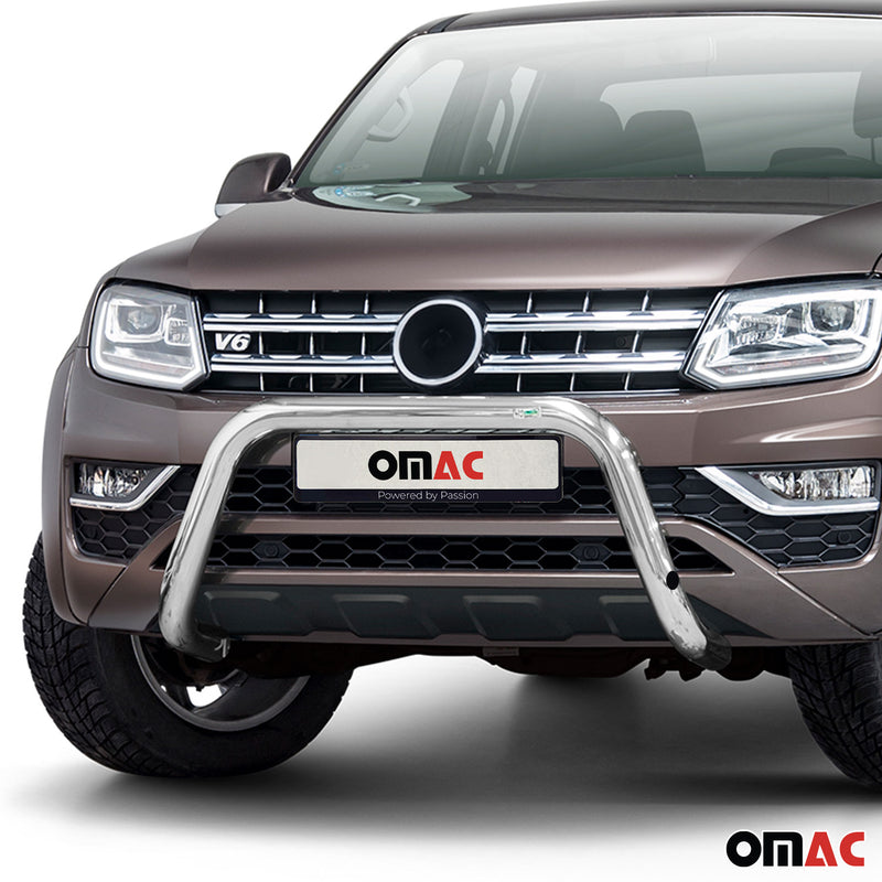 Pare-Buffle Avant Pour VW Amarok 2016-2020 en Acier Argent