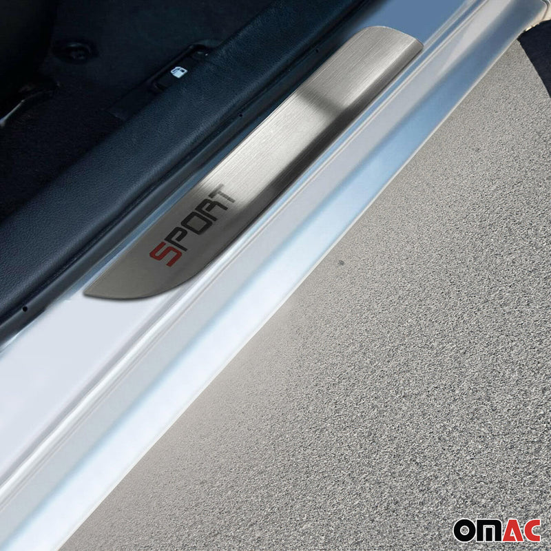 Couverture de Seuil de porte pour Opel Crossland X 2017-2025 inox chromé 2Pcs