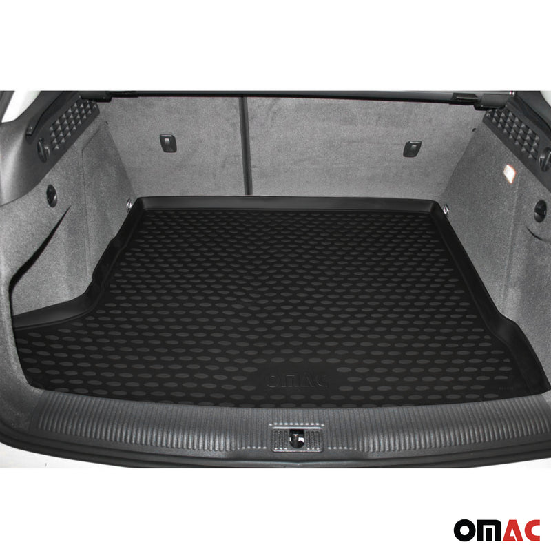 OMAC Tapis de coffre pour Audi Q5 8RB Hybrid 2011-2017 caoutchouc TPE Noir