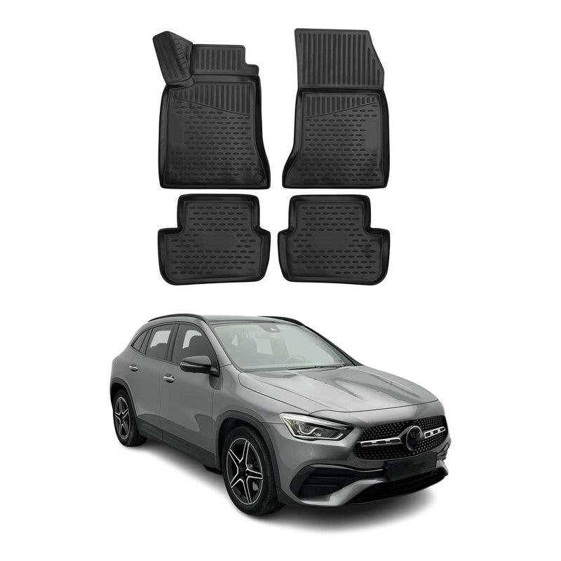 OMAC Tapis de sol pour Mercedes GLA H247 2020-2025 sur mesure en caoutchouc Noir