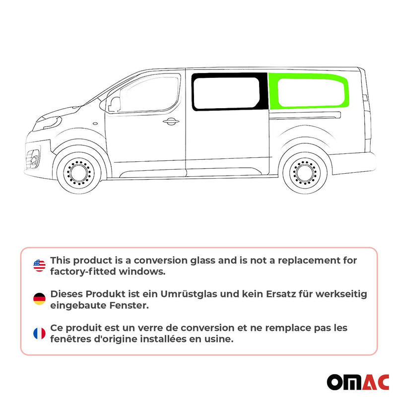 Vitre de Porte pour Opel Vivaro 2019-2024 L3 Arrière Gauche Verre fixe
