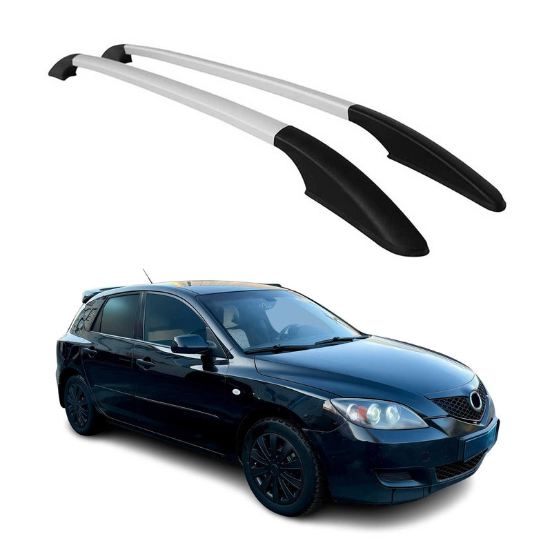 Barres de toit longitudinales pour Mazda 3 2013-2018 en Alu gris