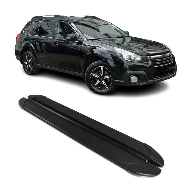 Marchepieds Latéraux pédale pour Subaru Outback 2009-2014 2Pcs Aluminium Noir