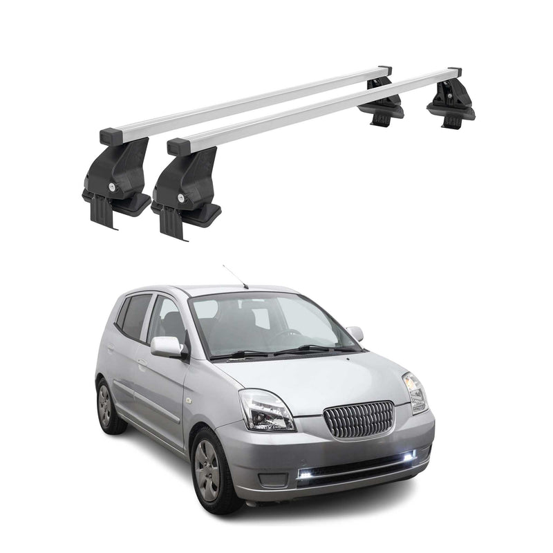 Barres de toit transversales pour Kia Picanto 2004-2010 Gris